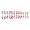 Valentine's Day Short Press On Nail With French Tip And Heart Designs Fashionable Stick On Nail Manicure Nail Decoration