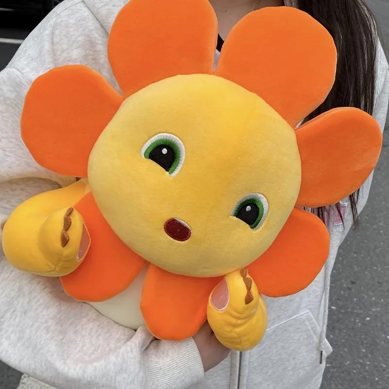 Cute Soft Yellow Plush Toy with Orange Wings Fluffy Stuffed Animal Gift for Christmas Birthdays Kids Mothers Day Halloween Party