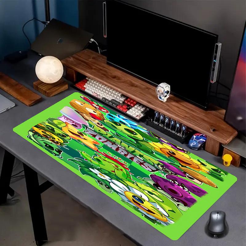 Plants Vs. Zombies Print Mouse Pad, Anti‑Slip Desktop Keyboard Mat, for PC Laptop Gaming Working Daily Use, Cool Festival Surprise Gift