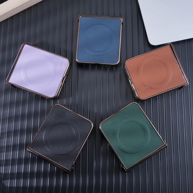 Premium Lychee Leather Texture Magnetic Case for Samsung Z-Flip7 & Z-Flip6 - Anti-Drop Folding Protection