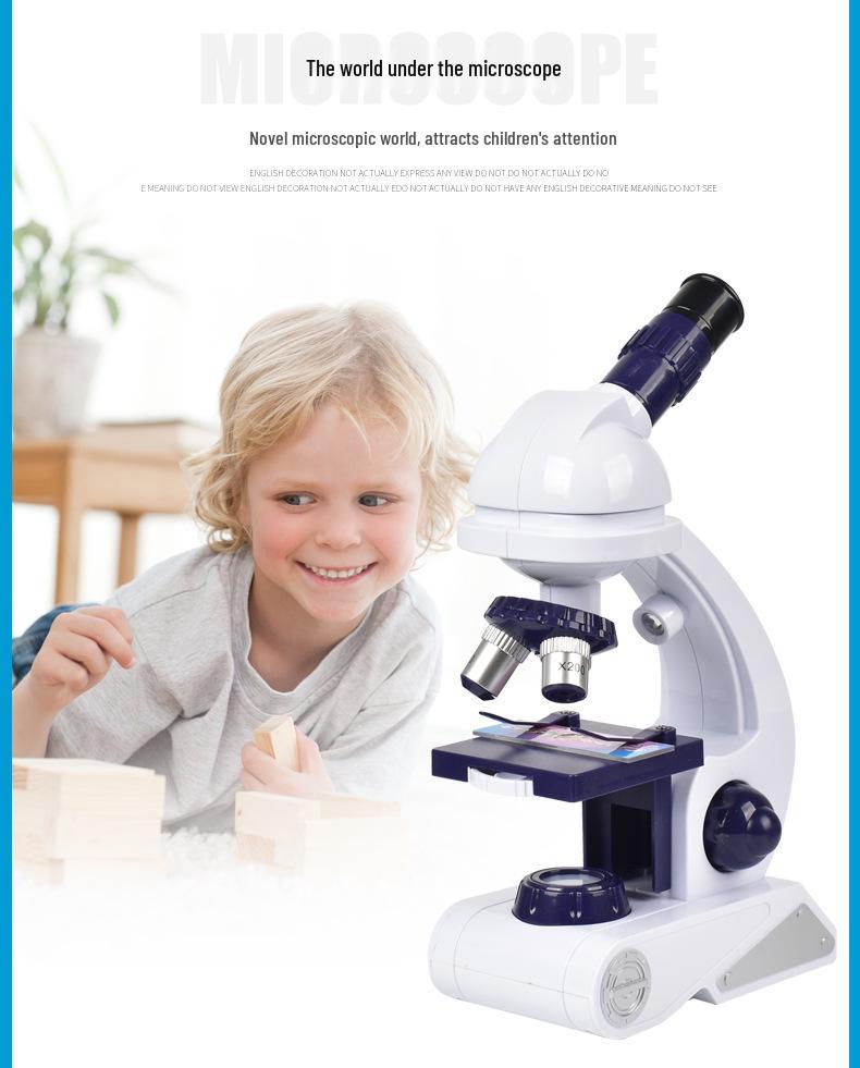 HD Biological Science Microscope for Children's Educational Experiments and Interest Cultivation