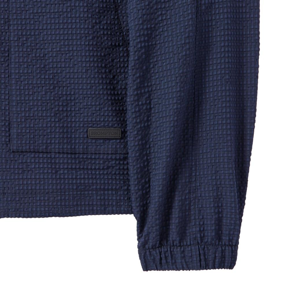 Brompton London Seersucker Set Full Zip Hoodie - Navy (P242Mjp532)
