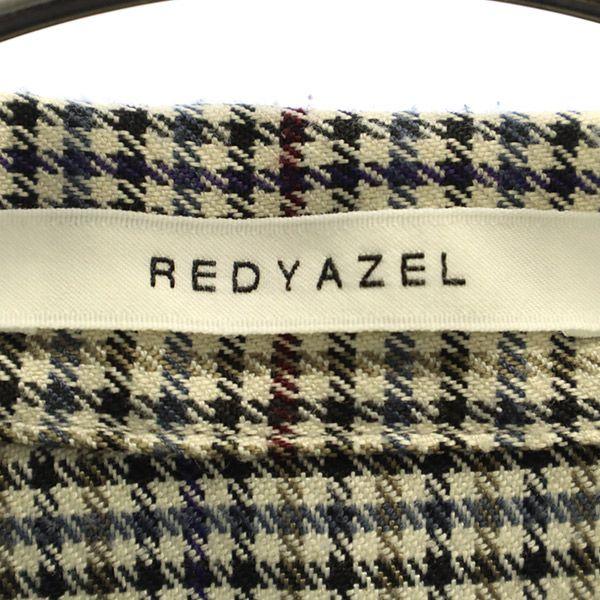 REDYAZEL Houndstooth Long Sleeve Tunic F Brown One Piece Women Used