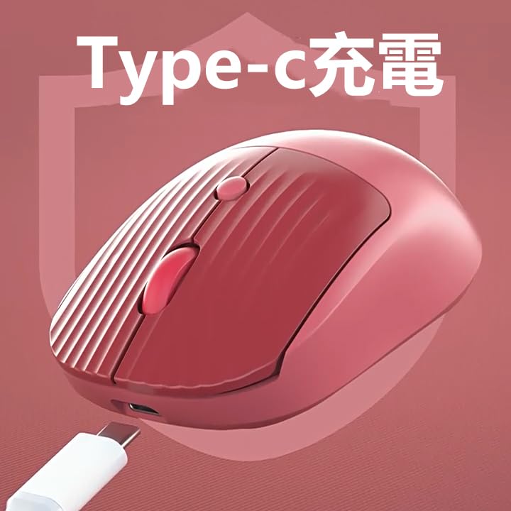 Small 2.4Ghz Wireless Mouse, Cute and Stylish, Quiet, Lightweight, Portable, Type-C Charging, Compatible with Laptops, Computers, Android, Mac, iOS,