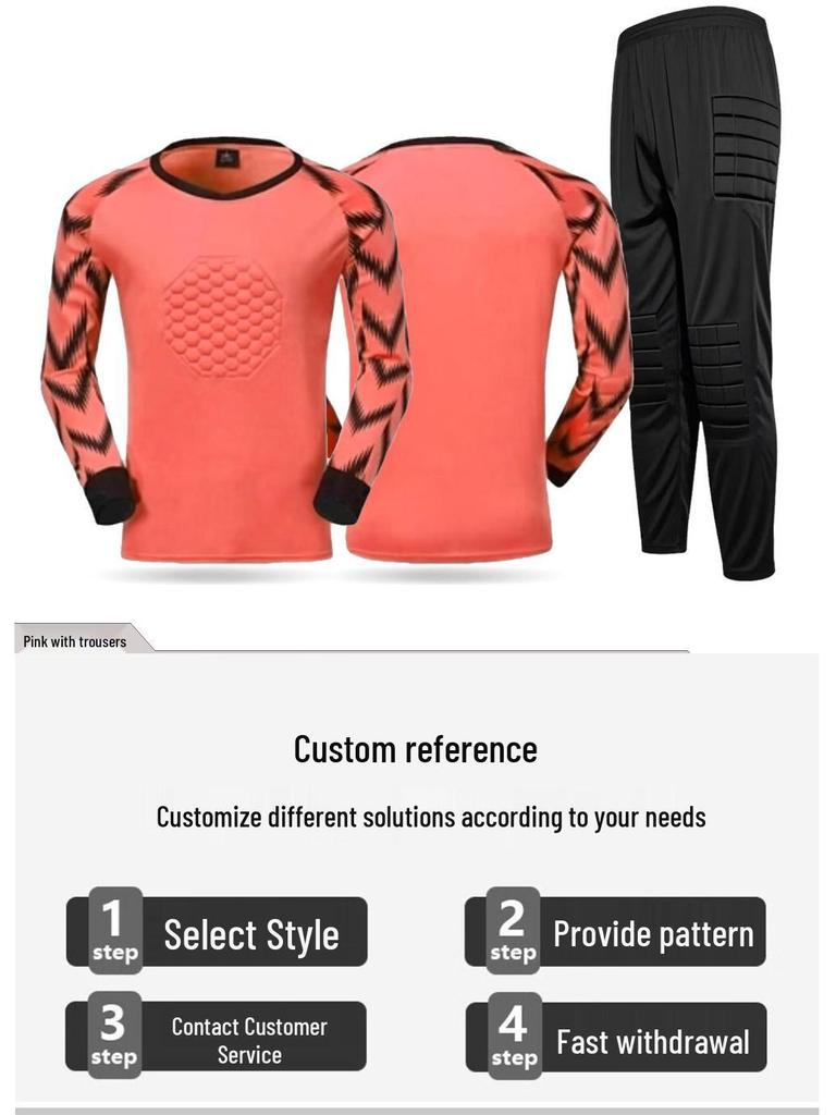 Goalkeeper Uniform with Anti-Fall and Anti-Collision Sponge Padding for Football Training
