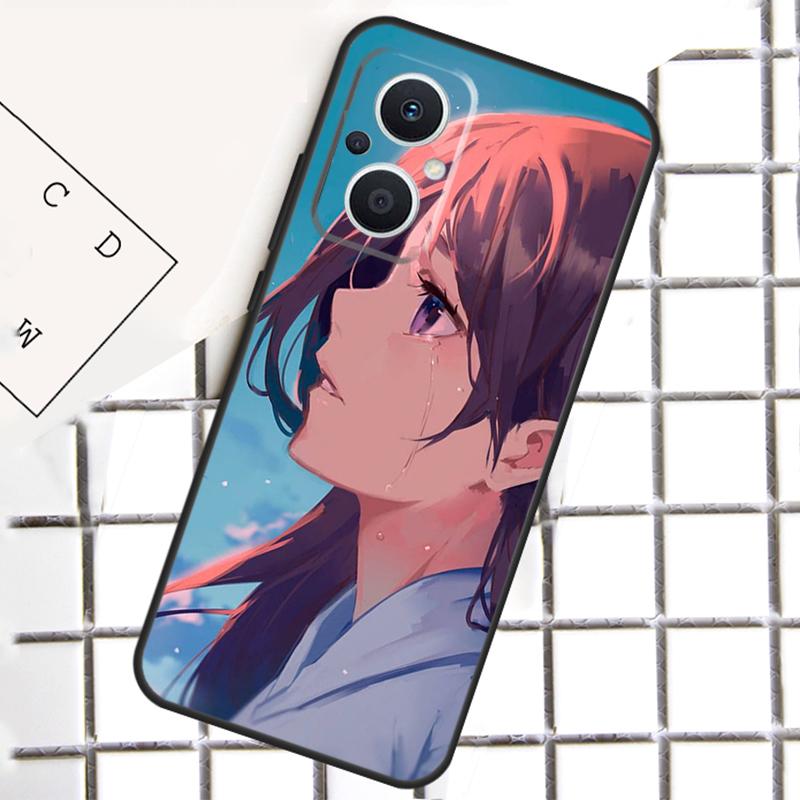 Sad Anime girl For OPPO Reno 8 7 Lite 8T 10 11 12 13 14 Pro 11F 12F 13F 14F OPPO Find X9 X8 X5 X6 Pro Case