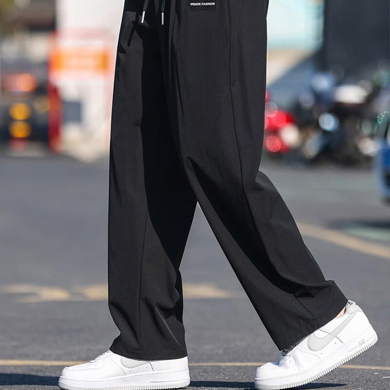 Tucano Men's Summer Ice Silk Loose Straight Casual Pants
