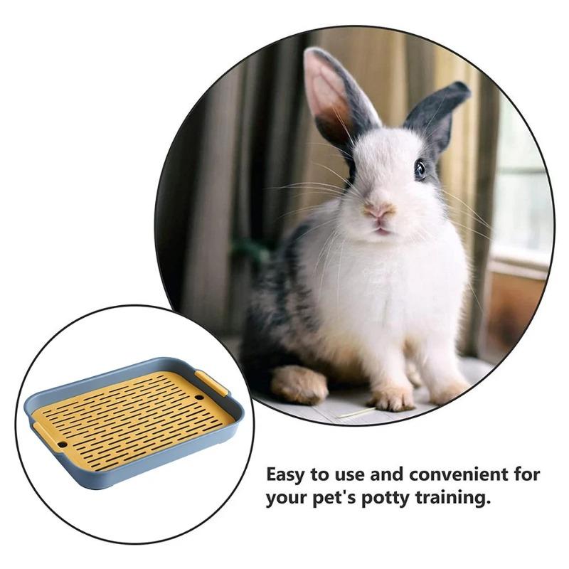 1pcs Rabbit Litter Tray Toilet Small Pet Animal Potty Trainer Bunnies Corner Toilet Box For Ferret Hamster Dragon Cat Guinea Pig