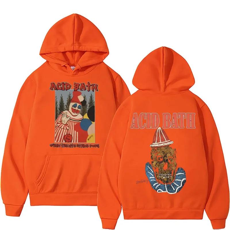 Мультфильм Аниме Пара свитер с капюшоном Европейский размер принт свитер Кислотная ванна толстовка XS оранжевый