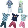 5 set Ken Doll barbie Doll Outfit 12 inch Doll Casual Clothes Shirt Short Pants Trousers Coat Boy Doll Kids Assceeories Chirstmas Gift Toy