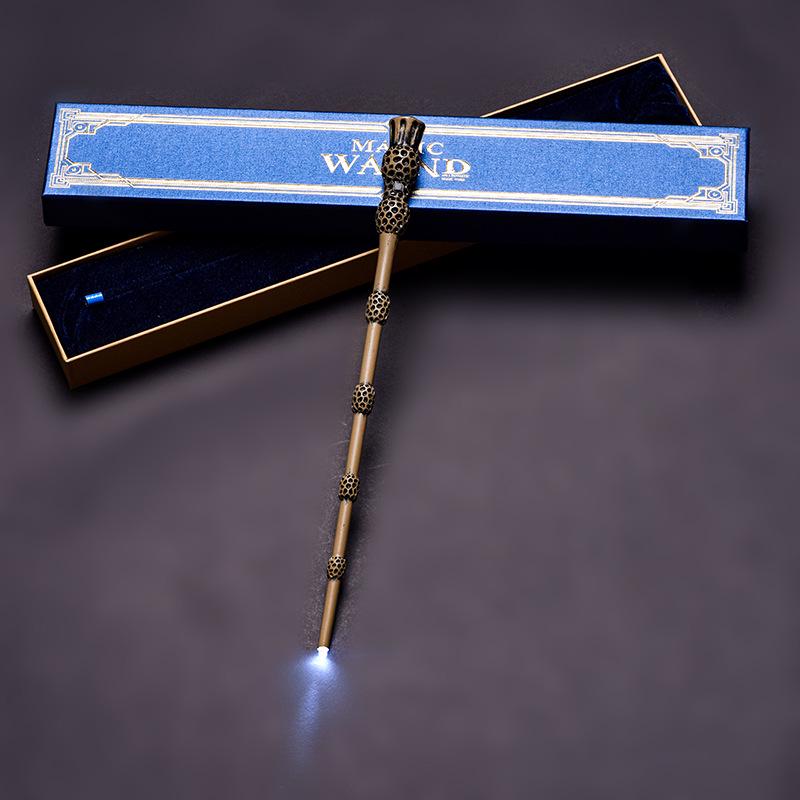 Harry Potter Magic LED Wand Set: Dumbledore & Hermione's Luminous Wands - Perfect Halloween Toy