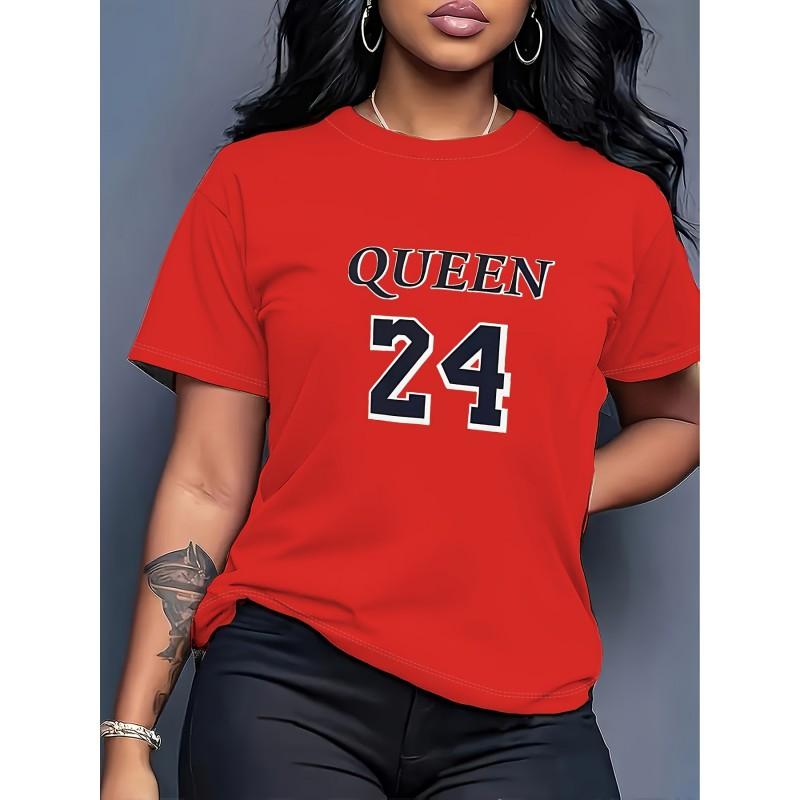 Comfortable Loose Fit Cotton Blend Crew Neck Short Sleeve Tee With 3D Print Design Women 2025