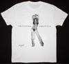 Retro Gestreept Christina Aguilera Shirt Korte Mouw Wit Unisex 1G0316 Unisex T-shirt
