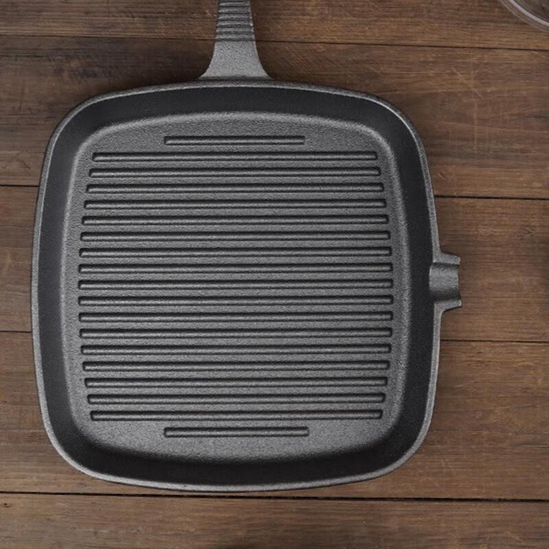 Yoshida Craftsman 24cm Striped Cast Iron Steak Frying Pan