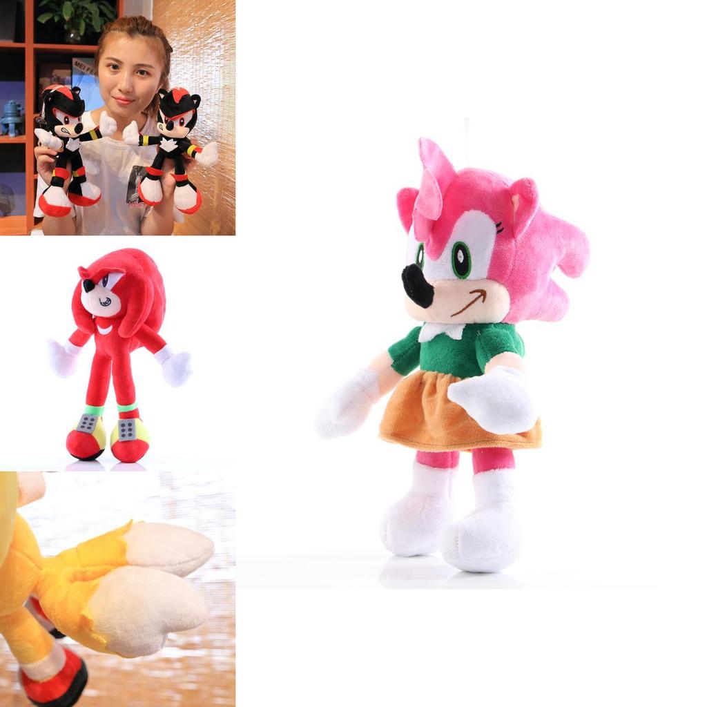 Adorable 28cm Sonic The Hedgehog Shadow Amy Rose Knuckle Tail Plush Toy For All Ages