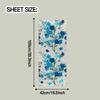 Fresh and Vibrant Laser-Cut Blue Flower Branch Home Decor Glass Window Adhesive Sticker