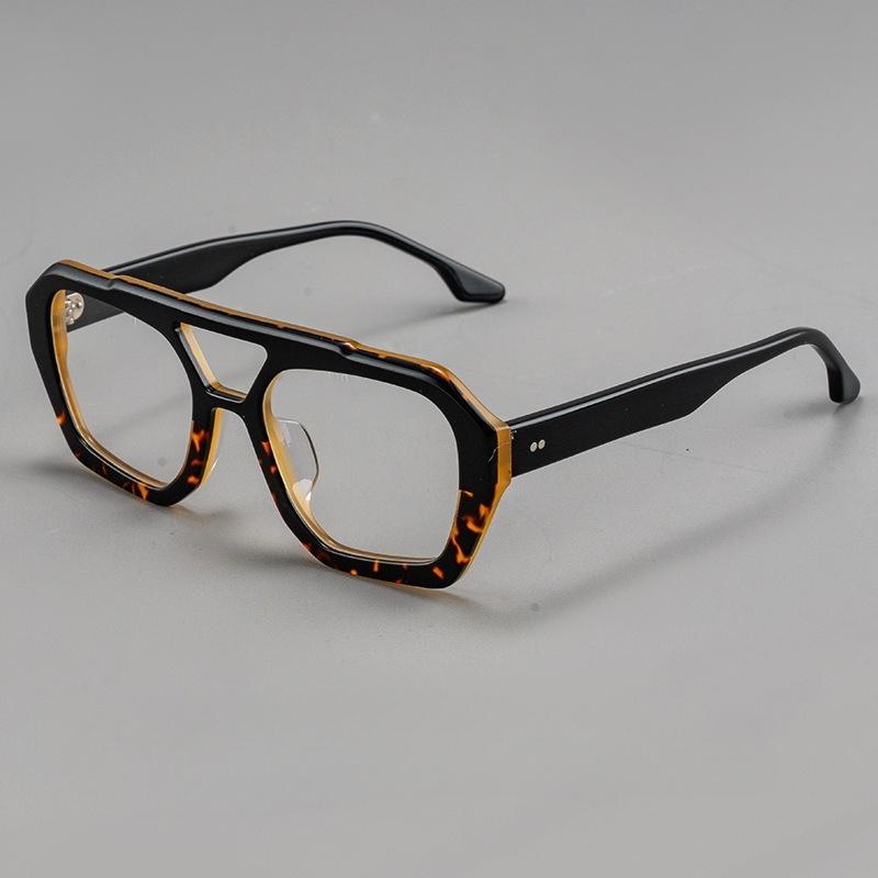 

Double Bridges Anti Blue Light Photochromic Prescription Glasses Fashion Pilot Sporty Driving Eyeware Men Progressive Eyeglasses