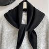 Korean Style Wool Knitted Triangular Scarf Women Headscarf Knitted Scarf Multi-Functional Warm Knitted Scarf