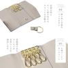 LASIEM Key Case Holder Smart Compatible Womens Genuine Leather Muted Color 4-Chain Compact