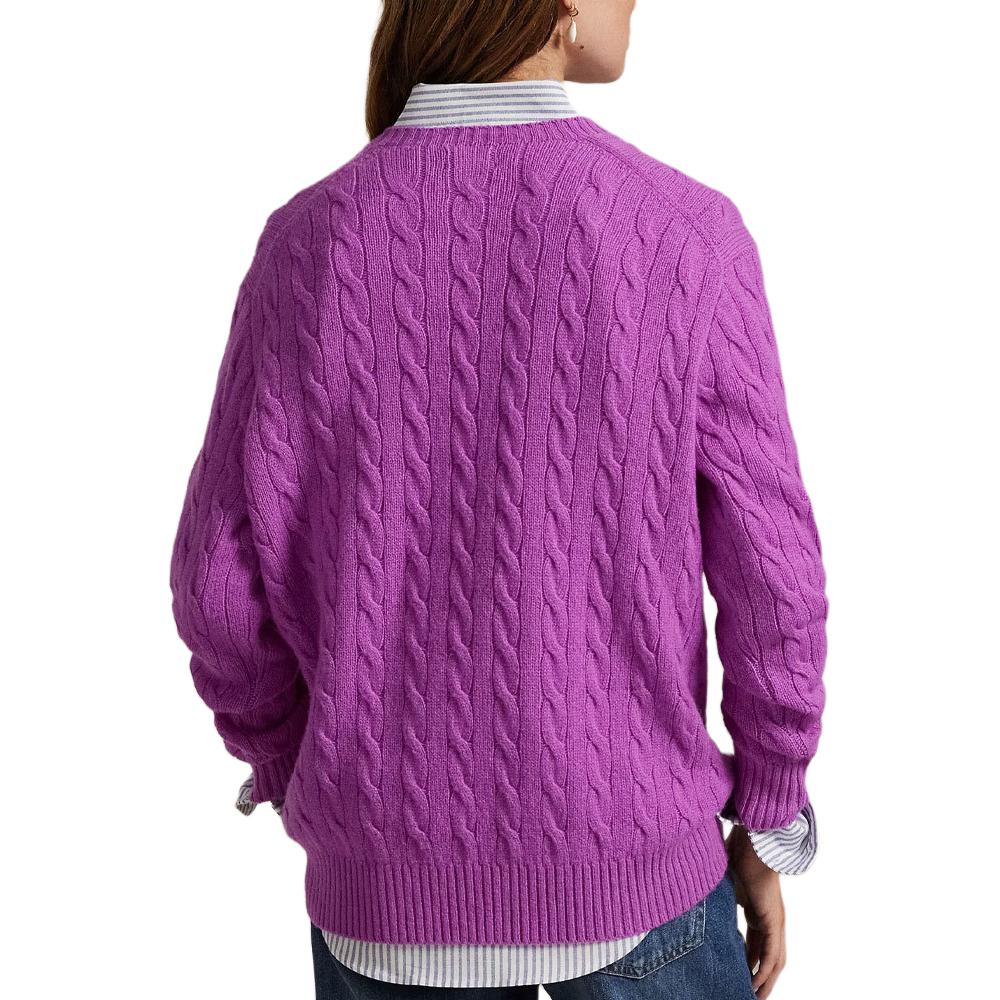 Polo Ralph Lauren Dropped Shoulder Round Neck Ribbed Cuff Sweater Women Sweater 211972115-003