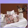 Rose Garden Bunny Tissue Box With Pu Material For Home And Office Decor