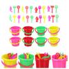 8 Sets Kids Sand Bucket Beach Toys Plastic Child Plaything Outdoor Fun Activity Toy Water Fun Sand Castle Building