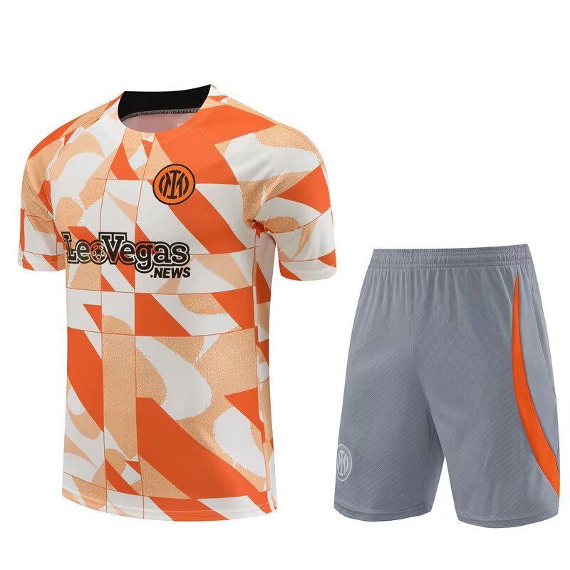

Inter Milan 24-25 Lautaro Football Training Kit - Short Sleeve Jersey & Pre-Match Warm-Up Set for Adults & Kids M