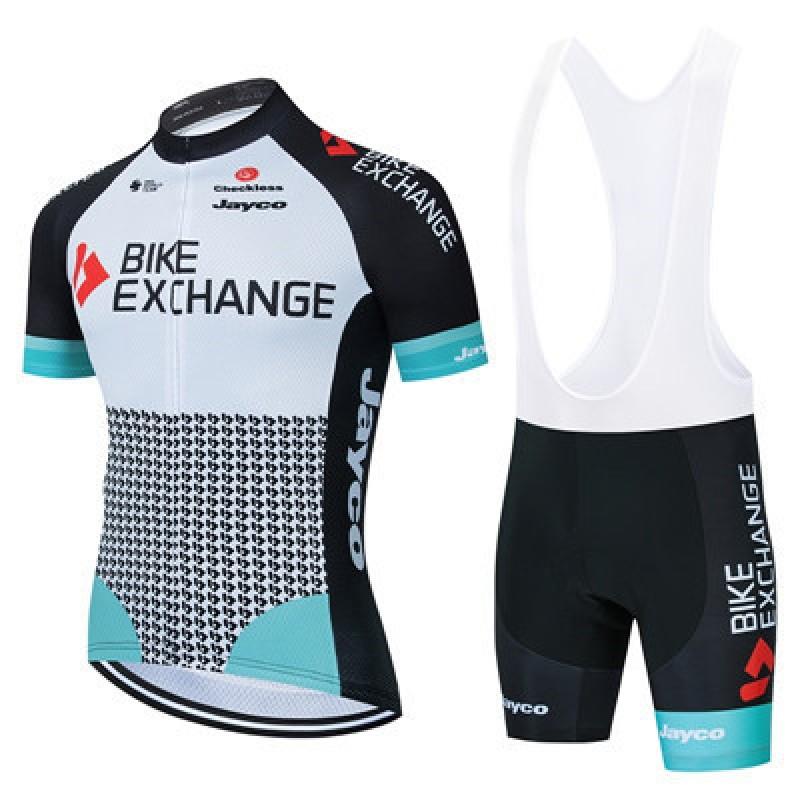 Mens Cycling Jersey Set Short Sleeve Breathable Road Bike Apparel Outdoor Sport Wear