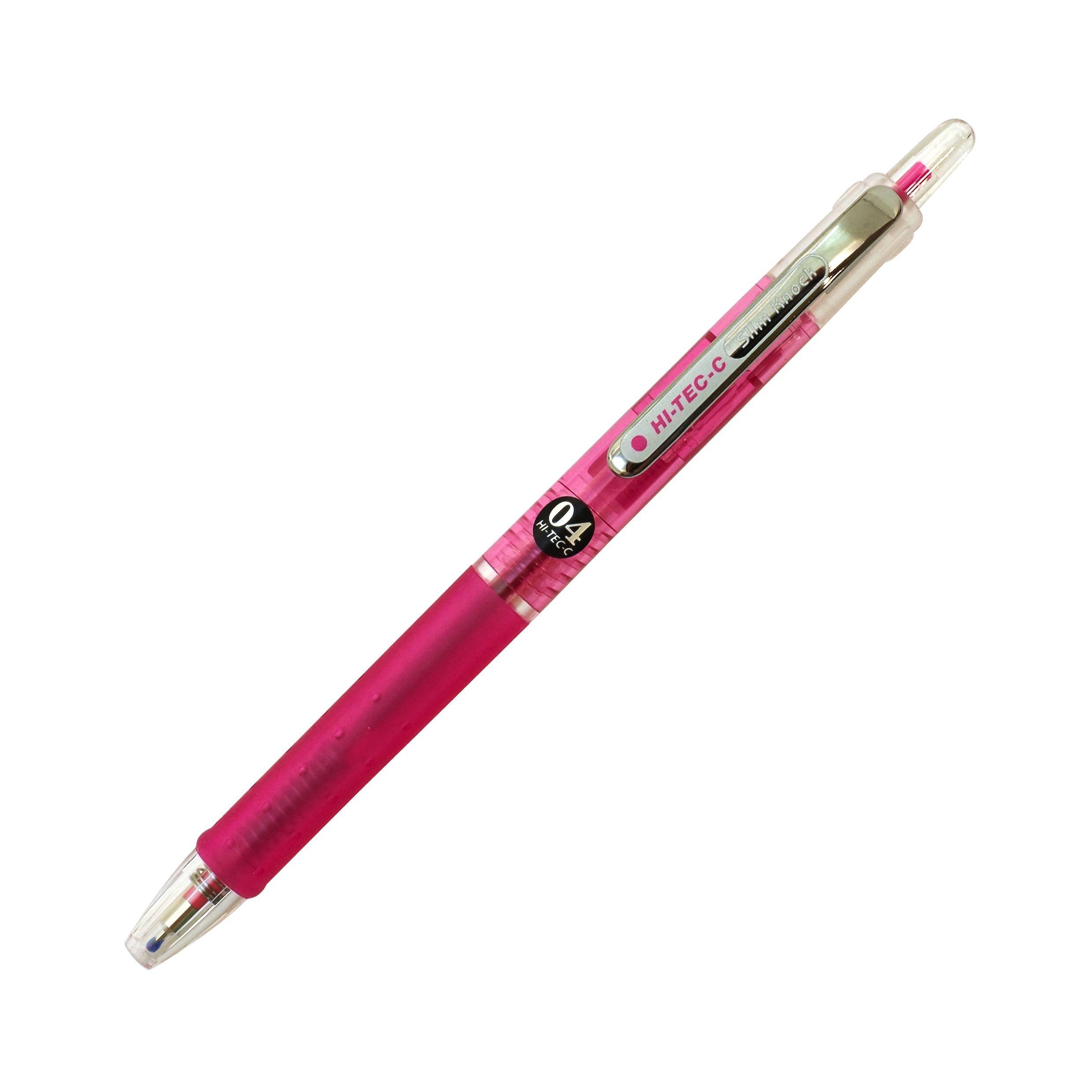 

PILOT Hi-Tec-C Slim Knock 0.4mm Gel Ink Pen Pink Ink (LHS-20C4-P)