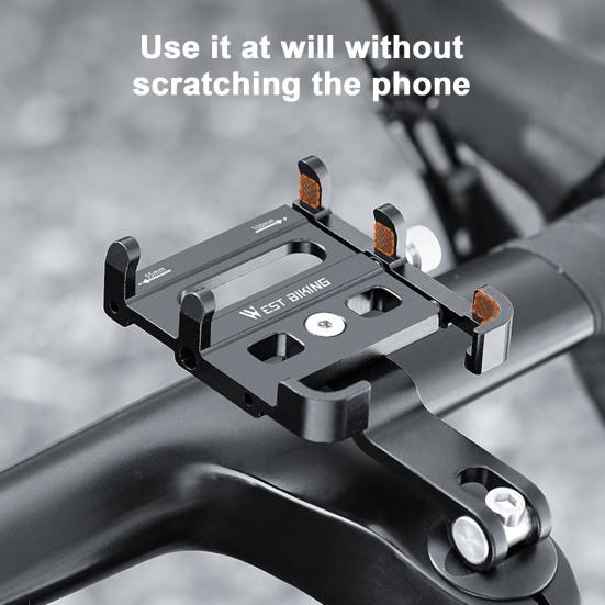 Aluminum Alloy Phone Holder Anti-Shake High Stability Simple Installation Universal Motorcycle Bike Handlebar Phone Mount Bracket