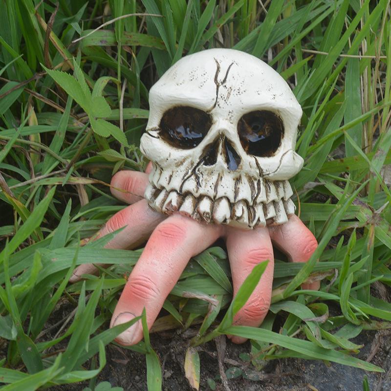 Skull simulation hand horror courtyard home decoration handicraft sculpture ornament