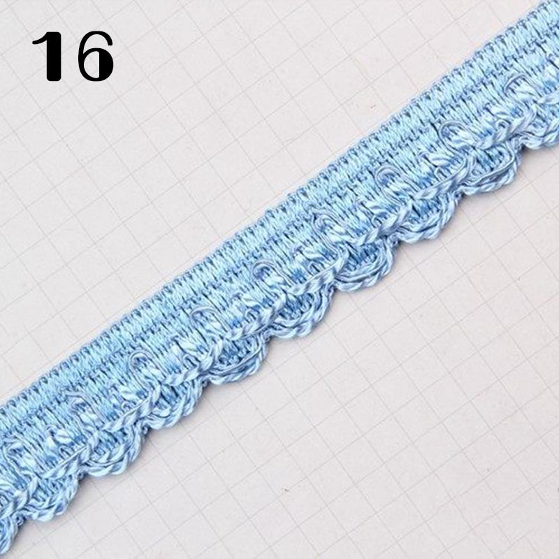 16.5 Meter 2.5cm Braid Lace Trim Edge Curtain Sofa Clothes Decor Lace Ribbon Polyester Furniture Upholstery DIY Crafts