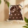 Multipurpose Portable Bundle Pocket Canvas Star Pattern Cosmetics Bag Rope Drawstring Design Dustproof Stationery Storage Bag