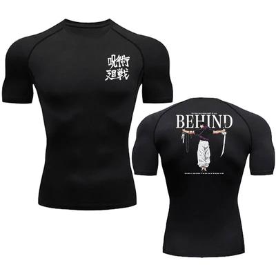 Camiseta de compresión de anime para hombre, transpirable, para fútbol, fitness, ajustada, ropa deportiva, atlética, de secado rápido, para gimnasio y equitación