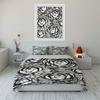 Large black-and-white roses. Bedding sets Duvet cover sets Duvet covers Pillowcases(1* Duvet Cover 2* Pillowcases without duvet insert)