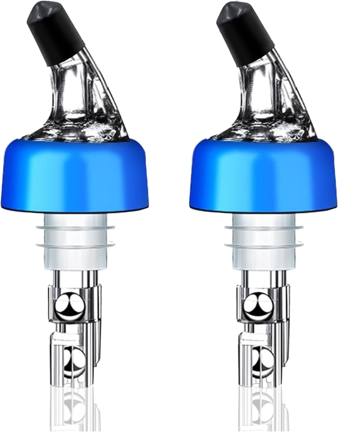 

2 Pack Automatic Measured Bottle Pourer Spout with Dust Caps, Measuring Wine Spouts Dispenser for Home Bar (1.0oz/30ml -2 Pack)