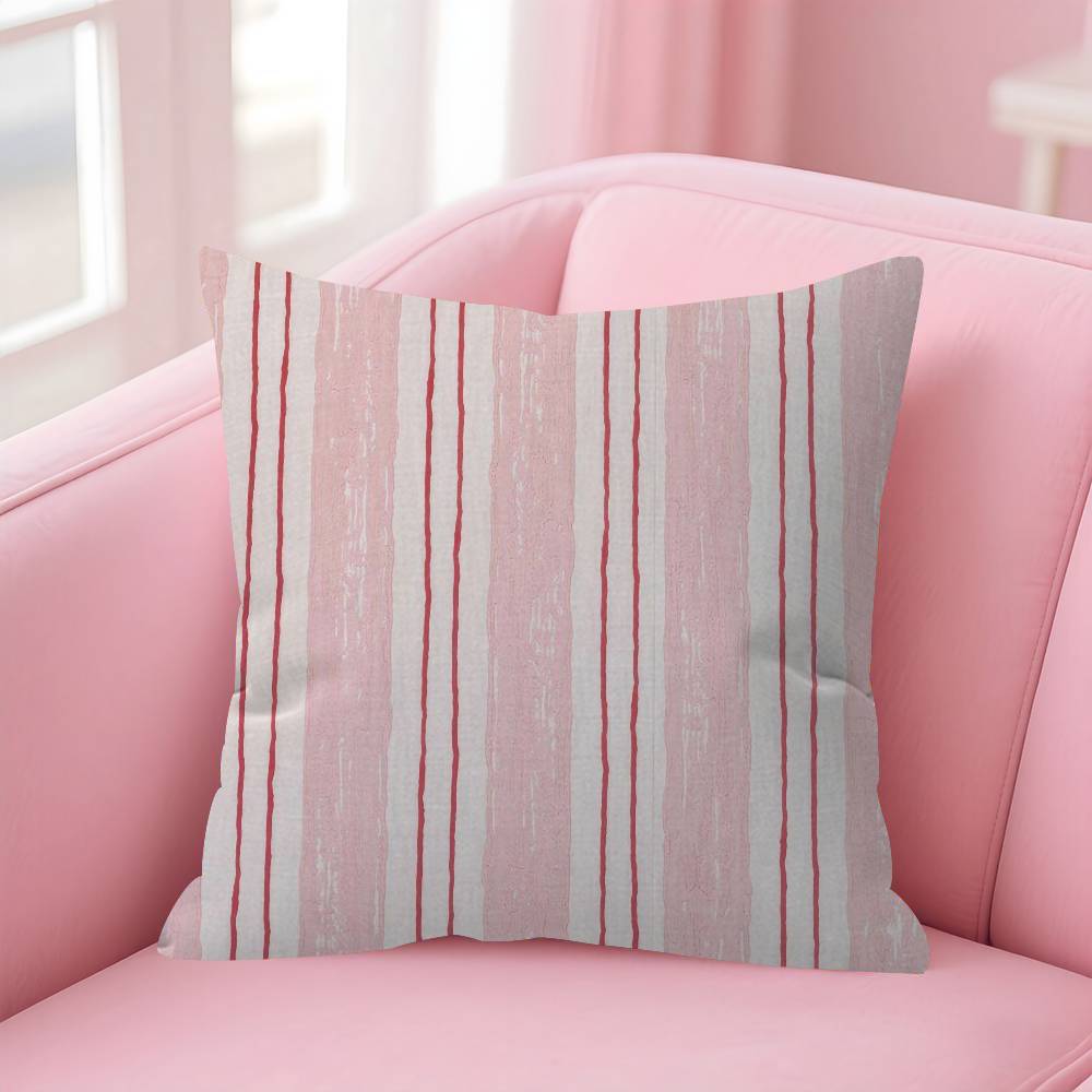 ART Pink Stripes Ins  Pillow Anime Pillow Sofa Bed Head Pillow Cover Cushion Cover Fashion