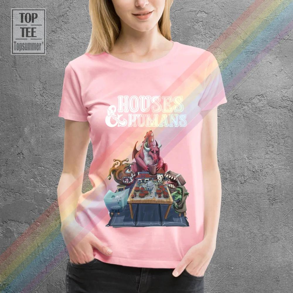 

Футболки из хлопка с изображением домов и людей, футболка с 3D-принтом, мужские и женские топы 3XL