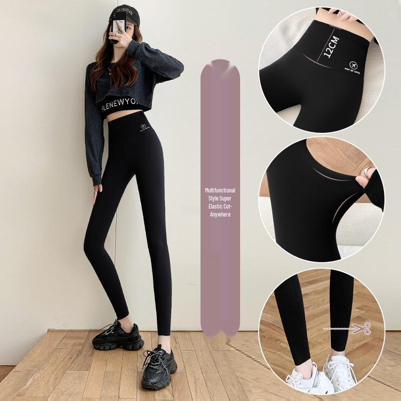 Women's Tummy Control Black Summer Yoga Pants, New Style, Wearable Outdoors, 2025 Edition