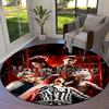 Bigbang Music Custom Name Round Area Rug Carpet Rug For Living Room Bedroom Sofa Playroom Decor Nonslip Floor Mat
