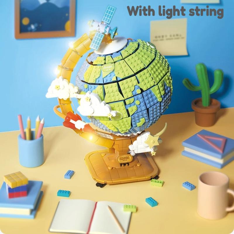 Science Museum Series Globe Building Blocks Puzzle Assembly Toy Model Desktop Decorations Birthday Gifts For Men And Women