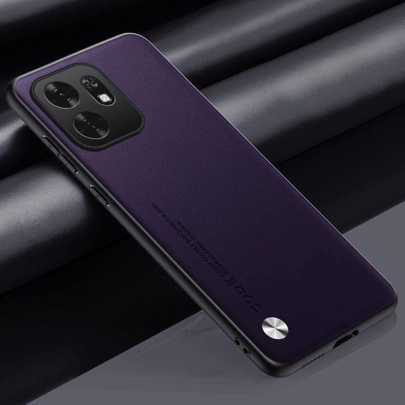 

PU Leather Case For Honor X6D Back Cover Silicone Full Protection Phone Case For Honor X6d 5G LNA-NX1 Protective Capa Coque Honor X6d фіолетовий