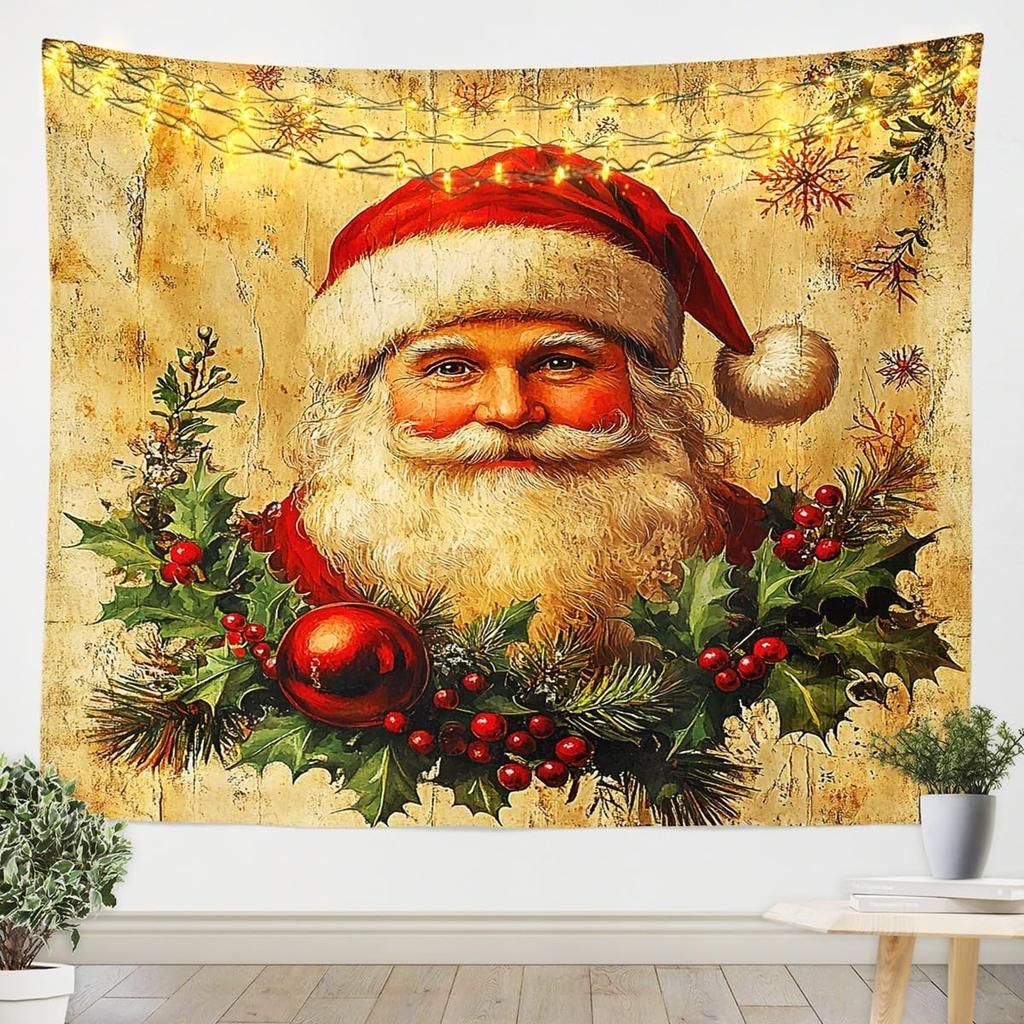 Frohe Weihnachten Wandteppich Neujahr Hintergrund Wandbehang Dekoration Kamin Strümpfe Geschenke Hängestoff