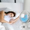 LED fan clip standing desk white illuminated usb fan