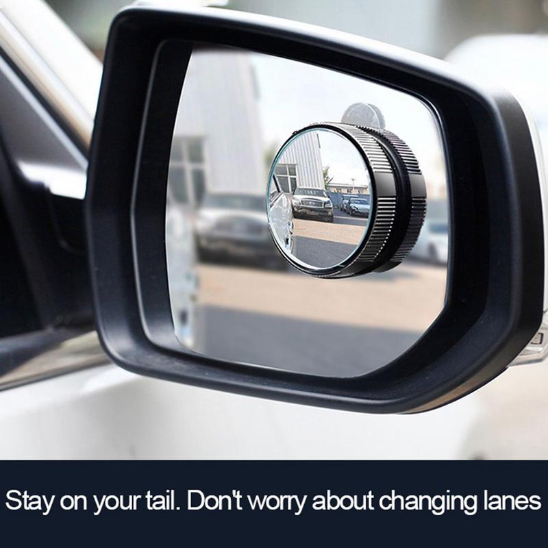 2pcs Adjustable Car Round Blind Spot Mirror HD Glass Wide Angle Rotatable Auxiliary Rearview Mirror Auto