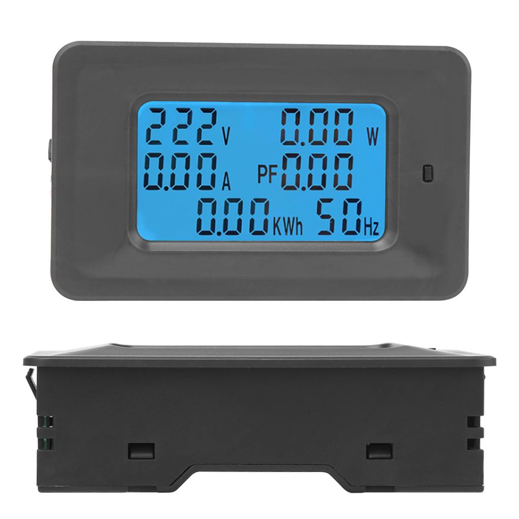 6 in 1 Digital LCD Meter Voltage 110 250V Current 100A Power Monitor Panel with Mutual Inductor