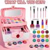 Kids Washable Makeup Girls Toys - Girls Makeup Kit For Kids Make Up Set Real Guanguan