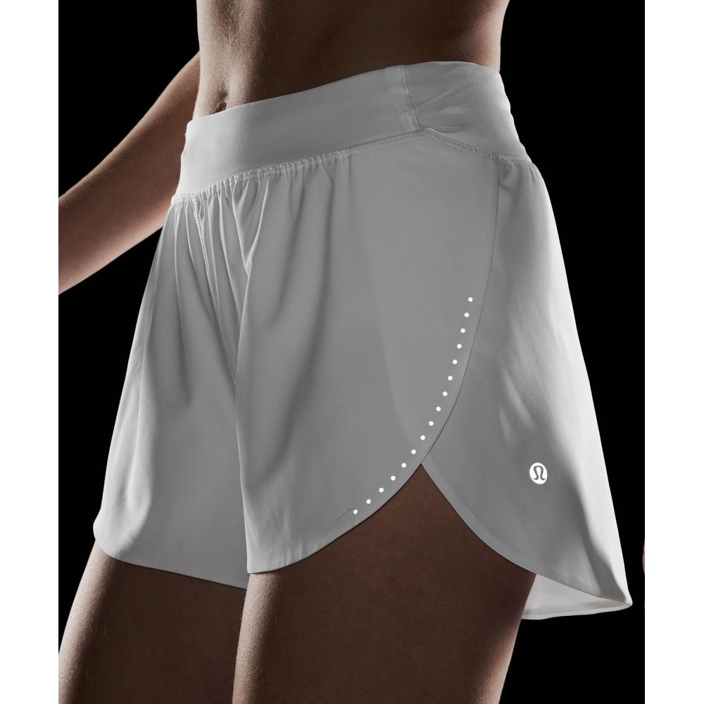 Lululemon Fast And Free High Rise Classic Fit Split Short 3  White