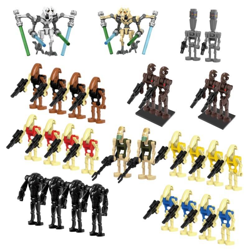 Star Wars Kampfdroide Bausteine Spielzeugfiguren Set für Jungen, DIY Montage Puzzle Steine Bausatz, Beutel mit Mehreren Stilen