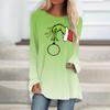 Fashion Plus Size Women's Casual Long Sleeved Round Neck Printed T-shirt